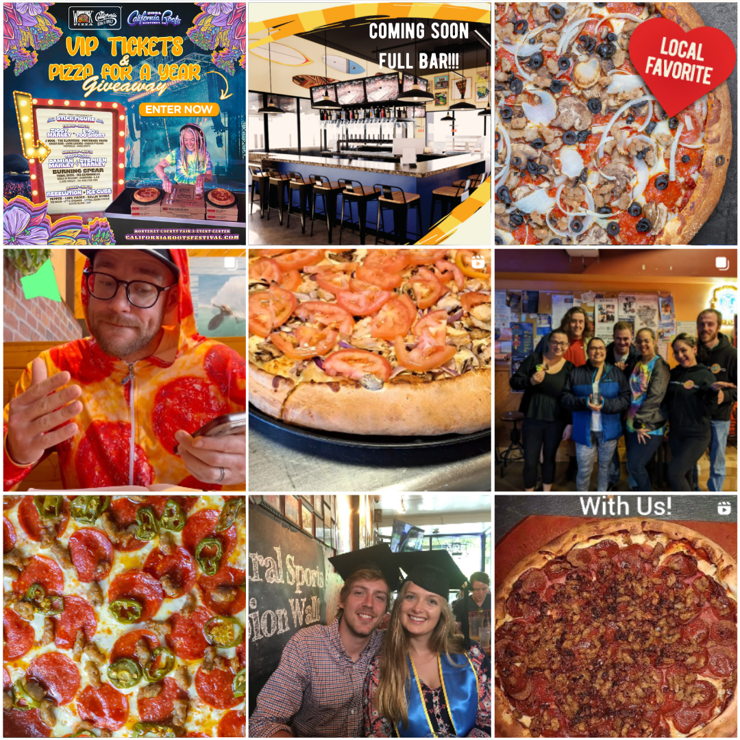Bigger Better Woodstock's Pizza in Santa Cruz California