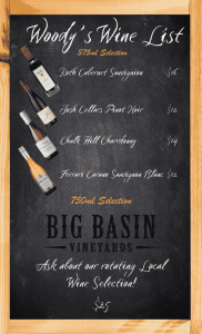 Wine List Woodstock's Pizza Santa Cruz